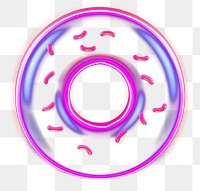 PNG Donut light neon purple. AI generated Image by rawpixel.