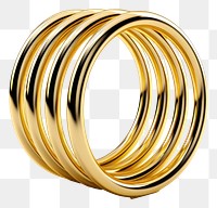PNG Coil spring shape gold jewelry white background. AI generated Image by rawpixel.