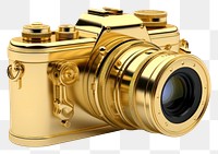 PNG Camera gold white background electronics. AI generated Image by rawpixel.