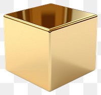 PNG Cube gold white background simplicity. AI generated Image by rawpixel.
