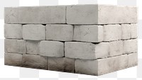PNG Brick concrete white background architecture. AI generated Image by rawpixel.