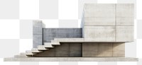 PNG Buiding concrete architecture staircase. AI generated Image by rawpixel.