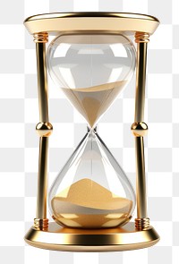 PNG Hourglass gold white background deadline