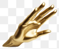PNG Hand gold white background sculpture. AI generated Image by rawpixel.