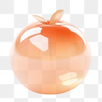 PNG Peach icon fruit apple plant. 