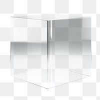 PNG Cube shape glass transparent lighting. AI generated Image by rawpixel.