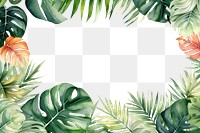 PNG Monstera leaves with tropical flowers nature outdoors tropics. AI generated Image by rawpixel.
