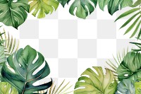 PNG Monstera leaves with tropical flowers nature outdoors plant. AI generated Image by rawpixel.