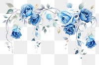 PNG Blue roses pattern flower nature