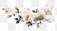PNG Black and gold flowers painting nature plant. AI generated Image by rawpixel.