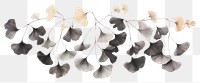 PNG Black ginkgo leaves hanging nature plant. AI generated Image by rawpixel.