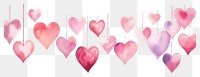 PNG Hearts hanging backgrounds creativity. AI generated Image by rawpixel.