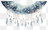 PNG Moon and stars chandelier hanging space. AI generated Image by rawpixel.