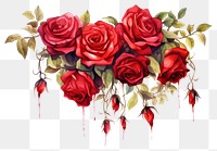 PNG Red roses flower nature petal. AI generated Image by rawpixel.