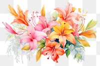 PNG Tropical flowers painting nature plant. AI generated Image by rawpixel.
