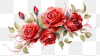 PNG Red roses pattern flower nature. AI generated Image by rawpixel.