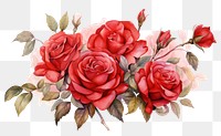 PNG Red roses painting pattern flower