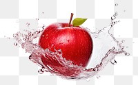 PNG Apple fruit splashing plant. AI generated Image by rawpixel.