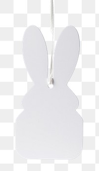PNG Paper label bunny shape mammal white white background. AI generated Image by rawpixel.