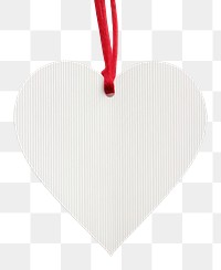 PNG Price tag paper label heart shape pattern white  