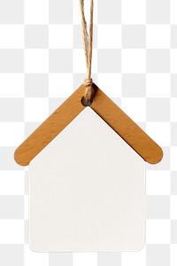 PNG Price tag paper label house shape white background architecture accessories. AI generated Image by rawpixel.