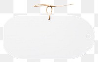 PNG Price tag paper label oval shape white background accessories rectangle. AI generated Image by rawpixel.