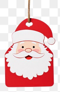 PNG Price tag paper label santa claus shape christmas white background anthropomorphic. 