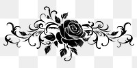 PNG  Rose pattern creativity monochrome
