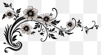 PNG Flower pattern creativity monochrome. 