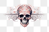 PNG Skull graphics drawing sketch. AI generated Image by rawpixel.