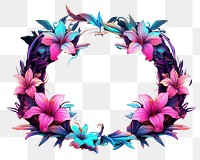 PNG Flower frame pattern purple petal. AI generated Image by rawpixel.