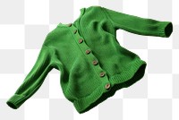PNG  Green knitted sweater green white background outerwear. AI generated Image by rawpixel.