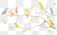 PNG Birds border painting drawing animal. AI generated Image by rawpixel.