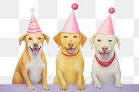 PNG Dogs wearing party hat birthday confetti mammal. AI generated Image by rawpixel.
