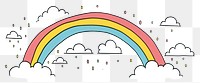 PNG Rainbow and cloud outdoors nature sky. AI generated Image by rawpixel.