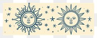 PNG  Sun and moon graphics pattern drawing. AI generated Image by rawpixel.
