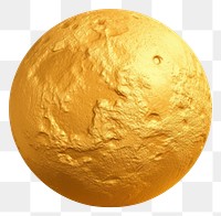 PNG  Moon gold sphere planet. AI generated Image by rawpixel.