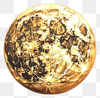 PNG  Moon gold sphere white background. AI generated Image by rawpixel.