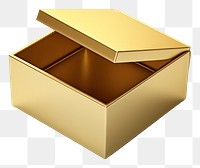 PNG  Opened box cardboard carton gold. AI generated Image by rawpixel.