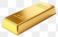 PNG  A gold bar white background investment currency. AI generated Image by rawpixel.