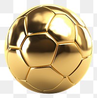 PNG  A soccer ball football sports gold. AI generated Image by rawpixel.