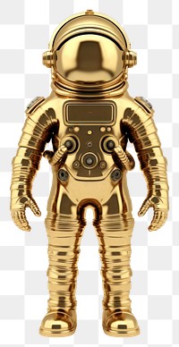 PNG  Astronaut robot gold white background. AI generated Image by rawpixel.