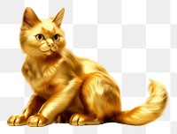 PNG  Cat mammal animal gold. AI generated Image by rawpixel.