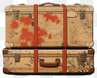 PNG An isolated suitcase luggage art old. 