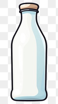 PNG A milk bottle glass jar white background. AI generated Image by rawpixel.