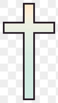 PNG A cross crucifix symbol white background. AI generated Image by rawpixel.