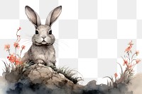 PNG Rabbit drawing rodent animal. AI generated Image by rawpixel.