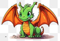 PNG Isolated a dragon cartoon animal representation. AI generated Image by rawpixel.
