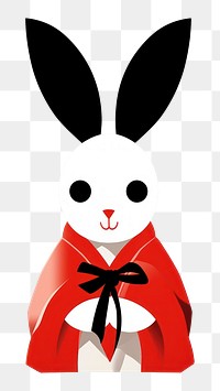 PNG Isolated a rabbit cartoon animal mammal. AI generated Image by rawpixel.