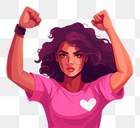 PNG Feminist woman adult women illustrated. AI generated Image by rawpixel.